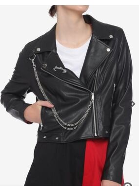 Disney Cruella Moto Jacket Speak Of The DeVil 101 Dalmatians Junior XL New OOS